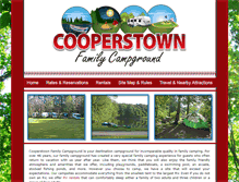 Tablet Screenshot of cooperstownfamilycampground.com